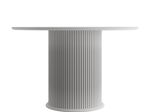 Round wooden dining table Model 3D