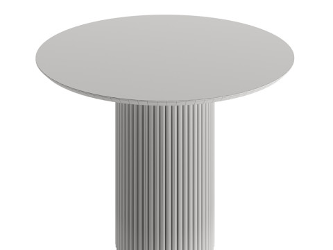 Round wooden dining table 3Dモデル