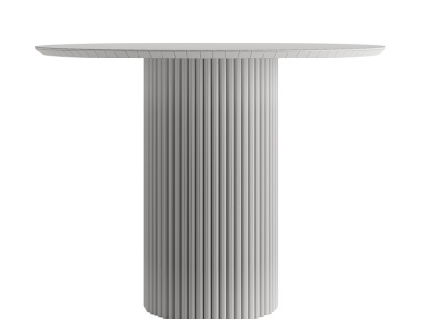 Round wooden dining table 3Dモデル