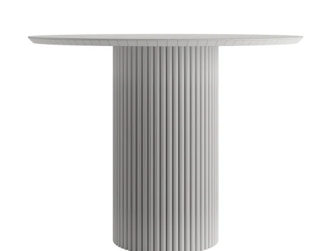 Round wooden dining table 3D Model