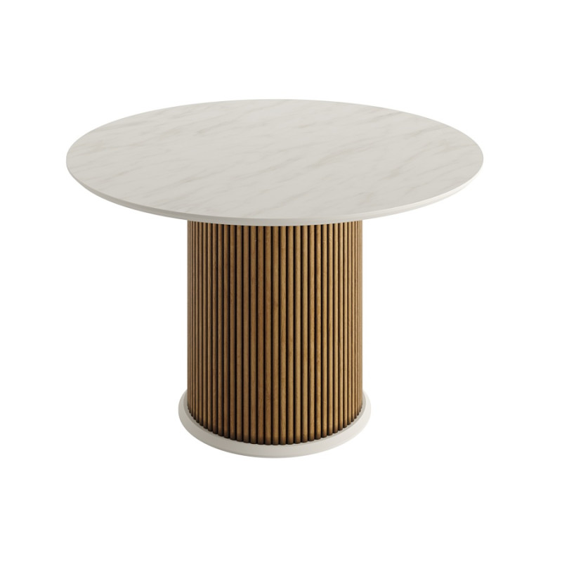 Round wooden dining table 3D 모델 .c4d .max .obj .3ds .fbx .stl .blend 