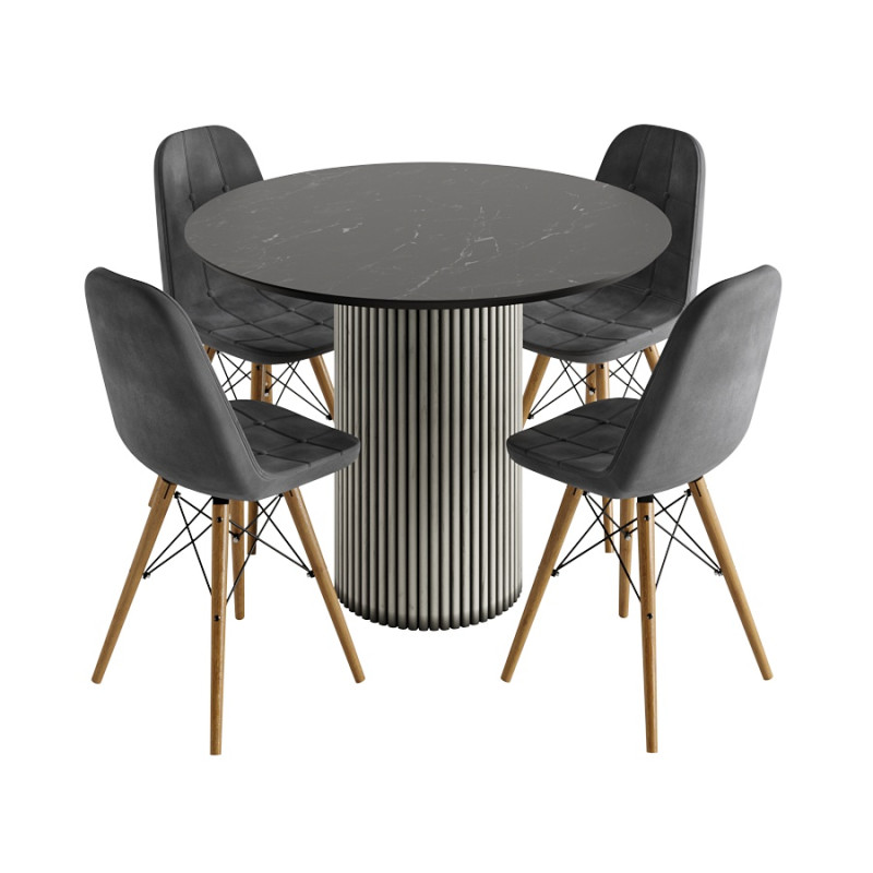 Modern dining set 3D Model .c4d .max .obj .3ds .fbx .stl .blend