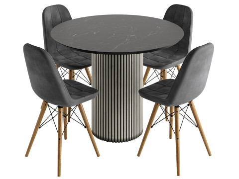 Modern dining set 3Dモデル