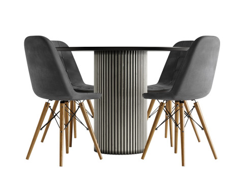 Modern dining set 3D Model