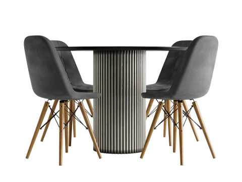 Modern dining set 3D Model