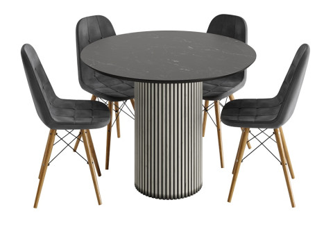Modern dining set 3D Model