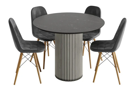 Modern dining set 3D Model