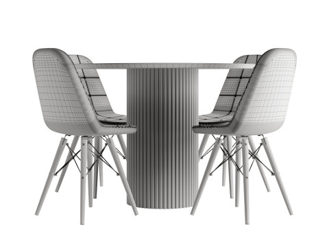 Modern dining set 3D Model