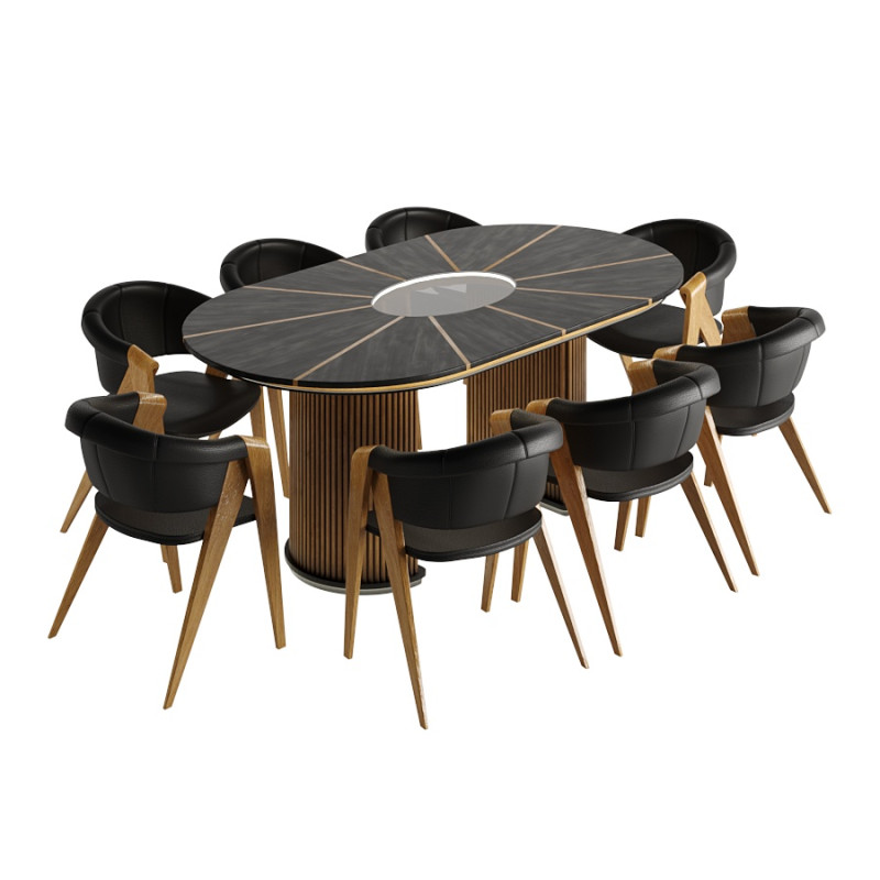 Dining Set 3D Model .c4d .max .obj .3ds .fbx .stl .blend 