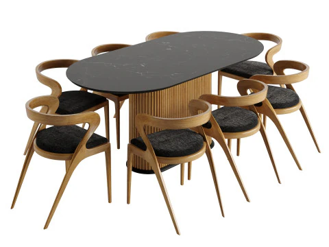 Esszimmerset 3D Modell