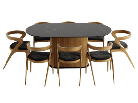 Dining Set Modello 3D