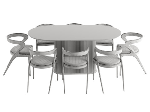 Dining Set Modello 3D