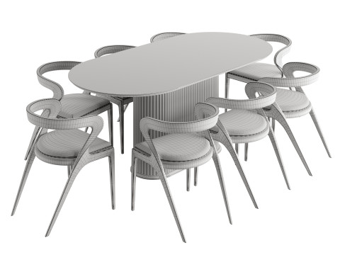 Dining Set Modello 3D