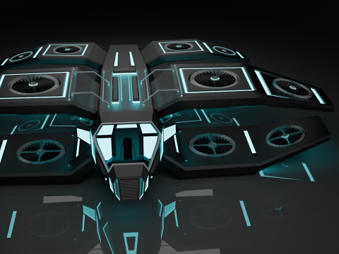 Sci fi Air Craft 3D Model