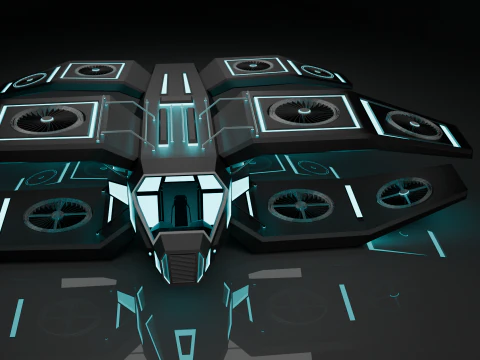 Sci fi Air Craft 3D Model