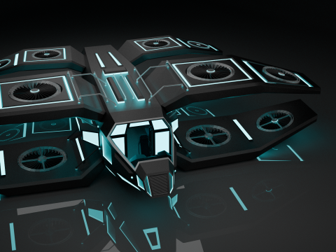 Sci fi Air Craft 3D Model
