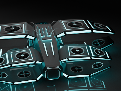 Sci fi Air Craft 3D Model