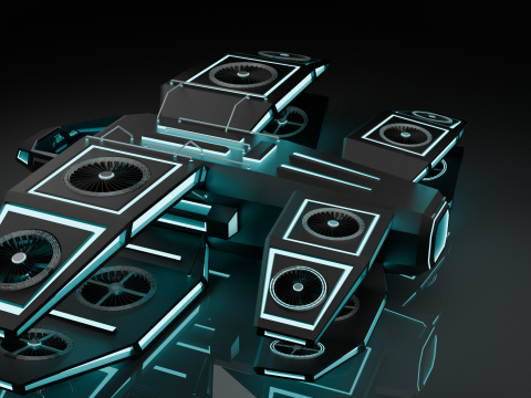 Sci fi Air Craft 3D Model