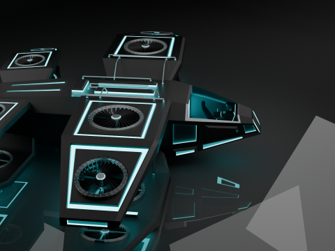Sci fi Air Craft 3D Model