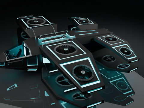 Sci fi Air Craft 3D Model