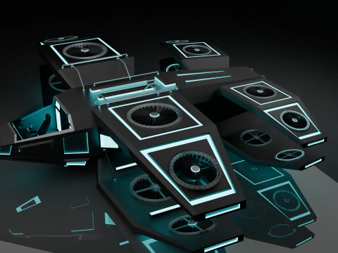 Sci fi Air Craft 3D Model