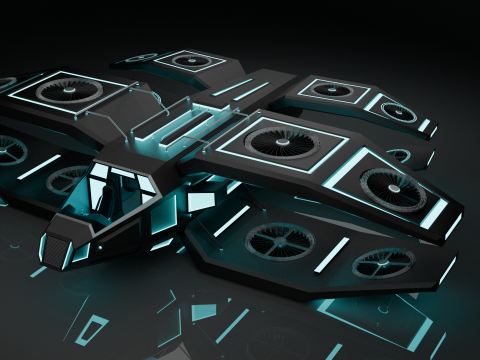 Sci fi Air Craft 3D Model