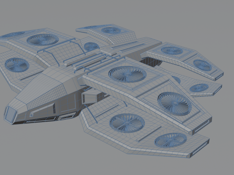 Sci fi Air Craft 3D Model