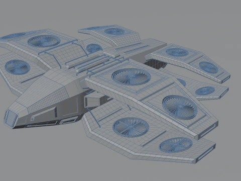 Sci fi Air Craft 3D Model