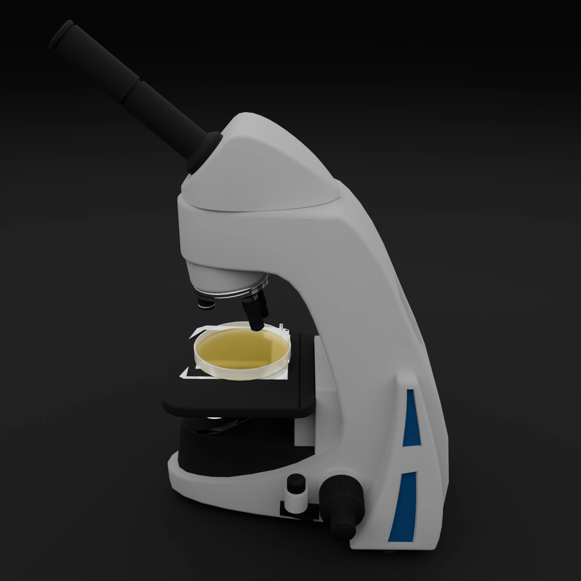Microscope 3D Model .c4d .max .obj .3ds .fbx .stl .blend 
