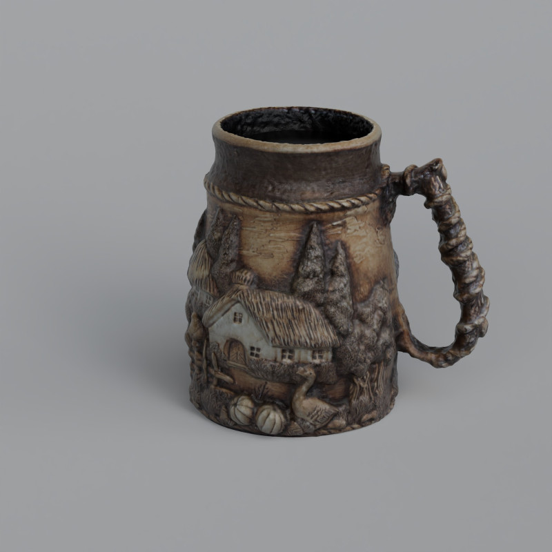 Eastern European mug 3D Model .c4d .max .obj .3ds .fbx .stl .blend 