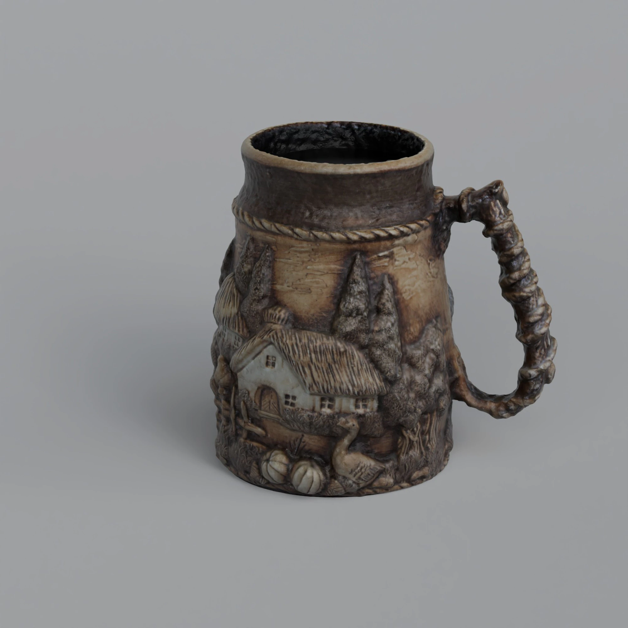 Eastern European mug 3D Model .c4d .max .obj .3ds .fbx .stl .blend 
