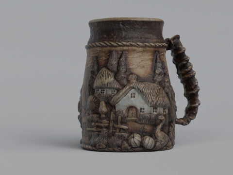 Eastern European mug 3D Model