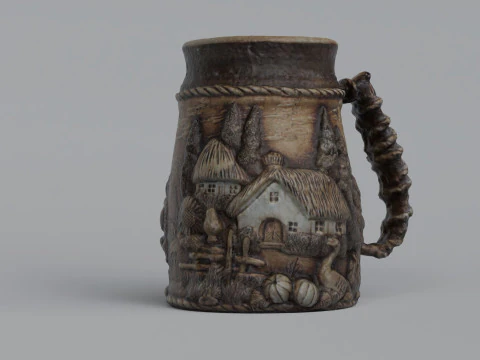 Eastern European mug 3D Model