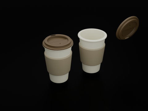 Low-Poly Coffee Cup with Lid - Reusable Eco Mug Low-poly 3D Model