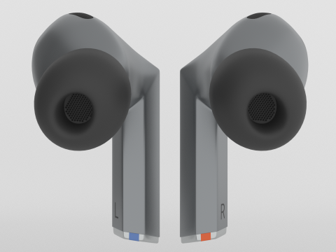 Samsung Galaxy Buds3 Pro Silver 3D 模型
