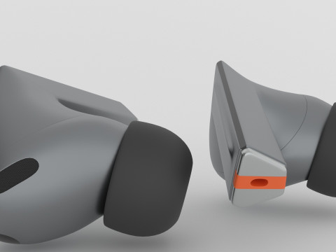 Samsung Galaxy Buds3 Pro Silver 3D 模型