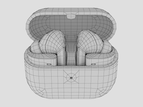 Samsung Galaxy Buds3 Pro Silver 3D 模型