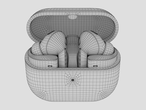 Samsung Galaxy Buds3 Pro Silver 3D 模型