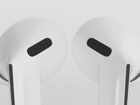 Samsung Galaxy Buds3 Pro White 3D Model
