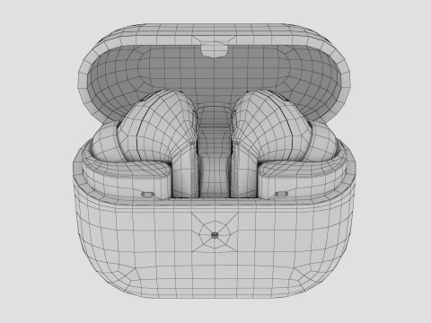 Samsung Galaxy Buds3 Pro White 3D Model