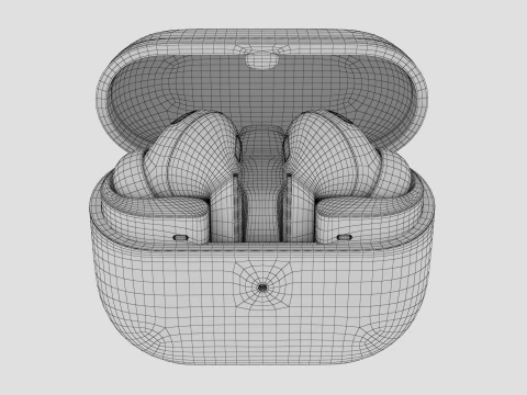 Samsung Galaxy Buds3 Pro White 3D Model