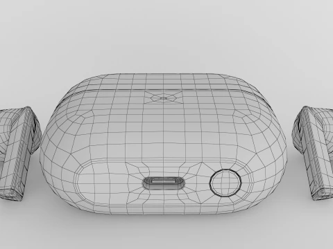 Samsung Galaxy Buds3 Pro White 3D Model