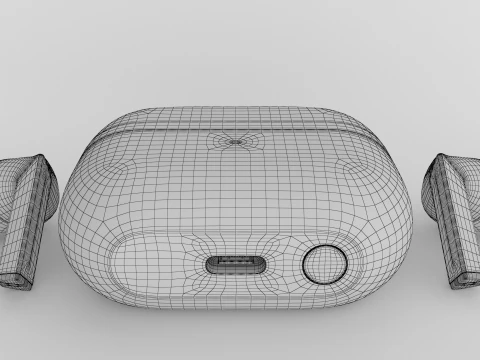 Samsung Galaxy Buds3 Pro White 3D Model