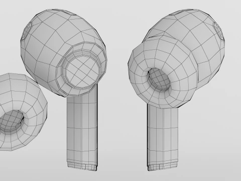 Samsung Galaxy Buds3 Pro White 3D Model