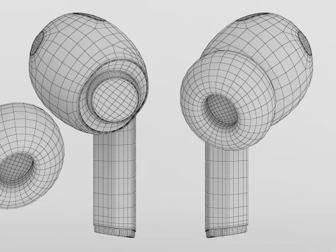 Samsung Galaxy Buds3 Pro White 3D Model