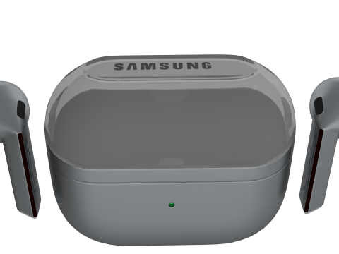 Samsung Galaxy Buds 3 Silver 3D 模型