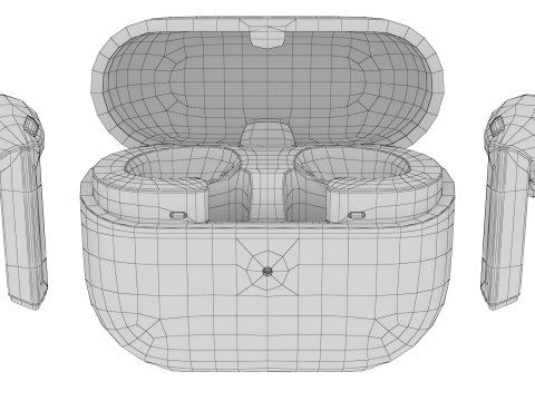 Samsung Galaxy Buds 3 Silver 3D 模型