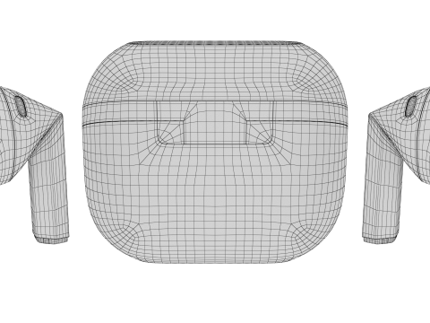 Samsung Galaxy Buds 3 Silver 3D 模型