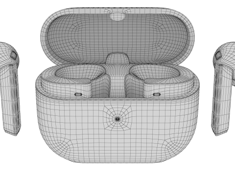 Samsung Galaxy Buds 3 Silver 3D 模型
