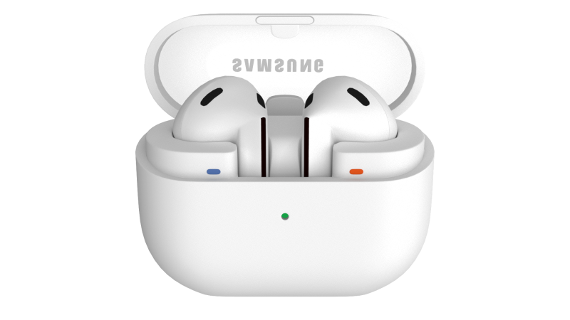 Samsung Galaxy Buds 3 White 3D Модель .c4d .max .obj .3ds .fbx .stl .blend 